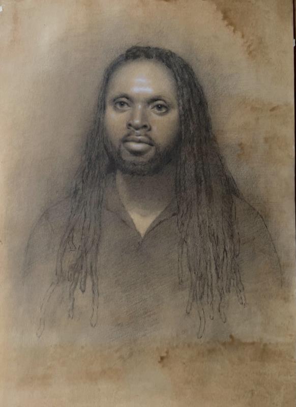 Portrait of a Man with Dreadlocks 
